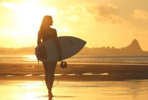 beach surfer surboard